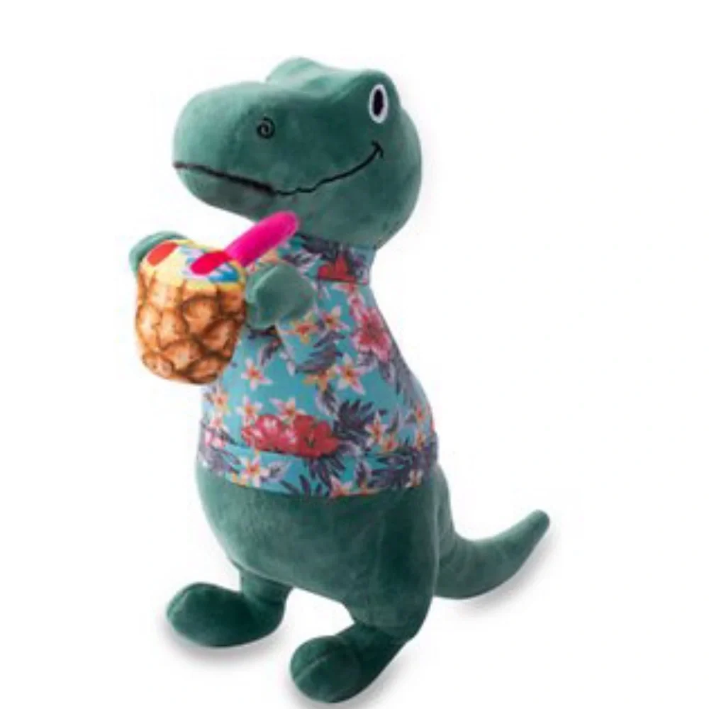 🆕 It’s 5 o Clock Somewhere T Rex Plush Dog Toy